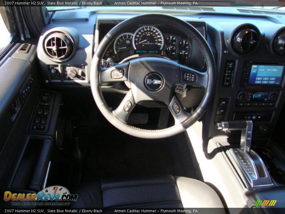 2007 Hummer H2 SUV Slate Blue Metallic / Ebony Black Photo #28
