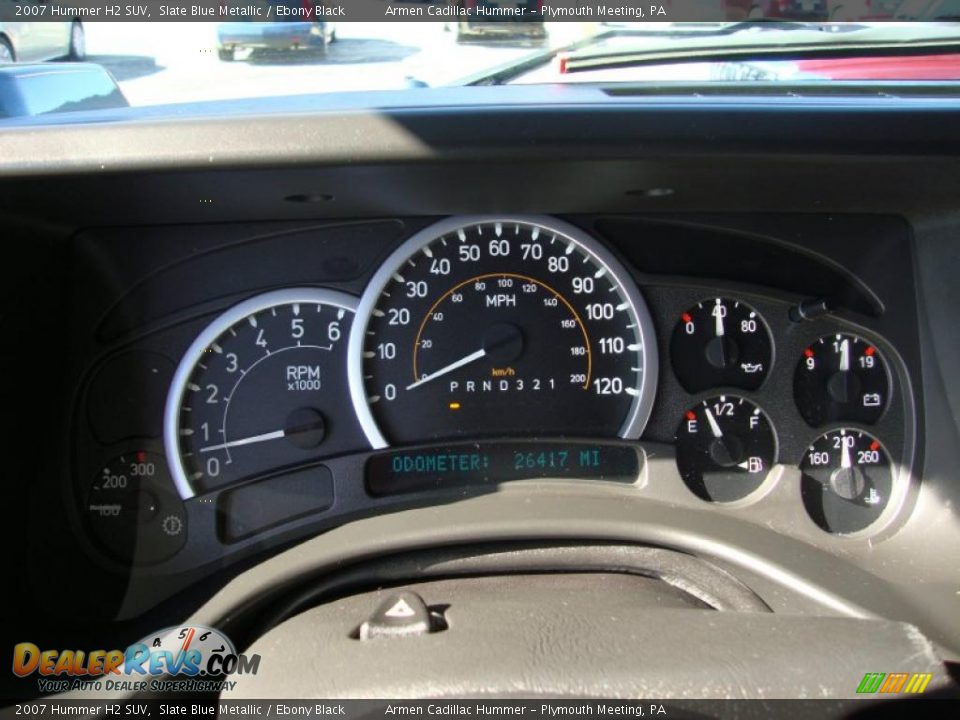 2007 Hummer H2 SUV Slate Blue Metallic / Ebony Black Photo #35