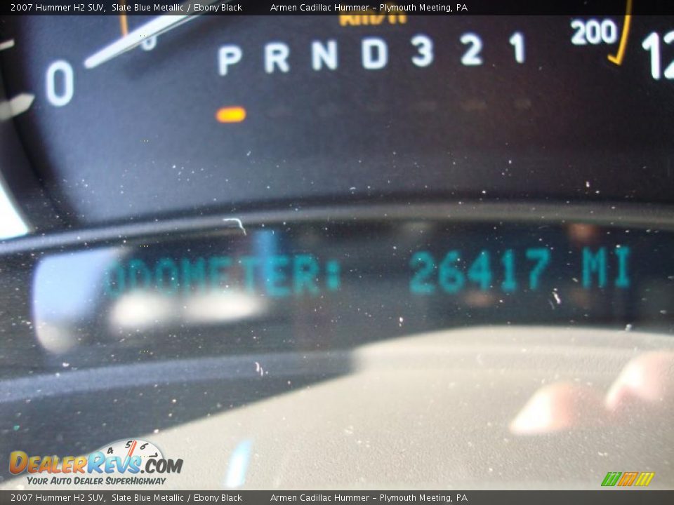 2007 Hummer H2 SUV Slate Blue Metallic / Ebony Black Photo #36