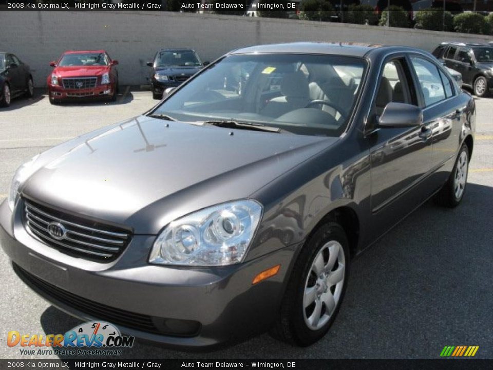 2008 Kia Optima LX Midnight Gray Metallic / Gray Photo #3