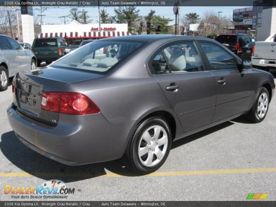 2008 Kia Optima LX Midnight Gray Metallic / Gray Photo #6