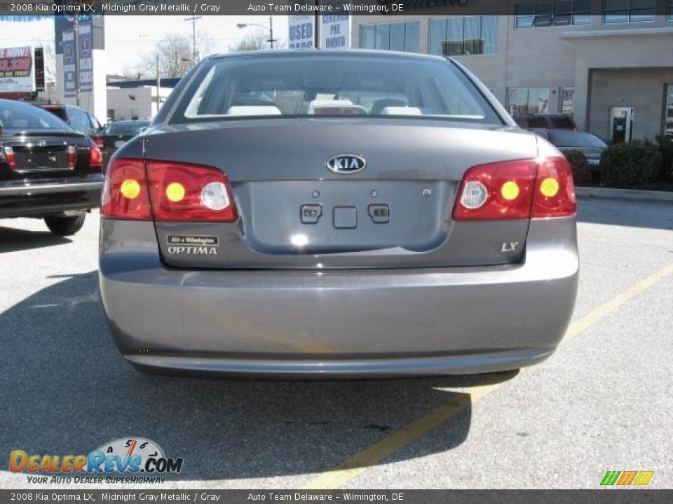 2008 Kia Optima LX Midnight Gray Metallic / Gray Photo #7