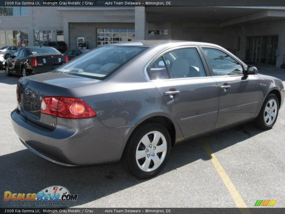 2008 Kia Optima LX Midnight Gray Metallic / Gray Photo #8