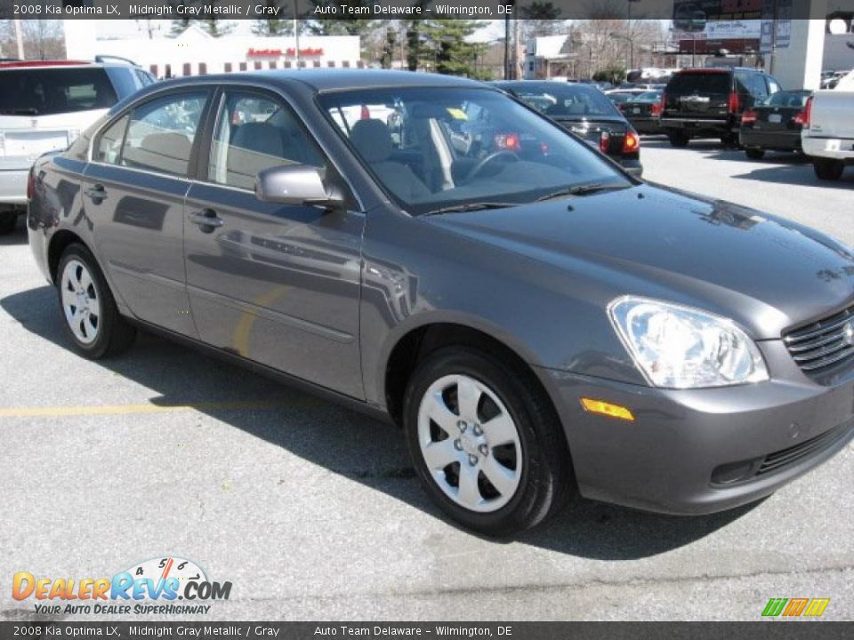 2008 Kia Optima LX Midnight Gray Metallic / Gray Photo #9