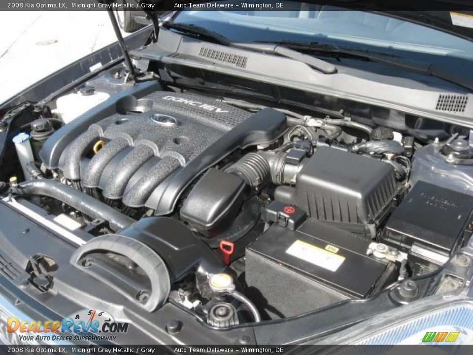 2008 Kia Optima LX Midnight Gray Metallic / Gray Photo #16