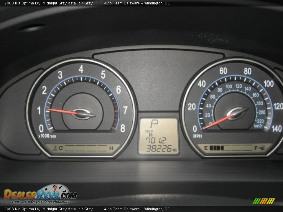 2008 Kia Optima LX Midnight Gray Metallic / Gray Photo #30