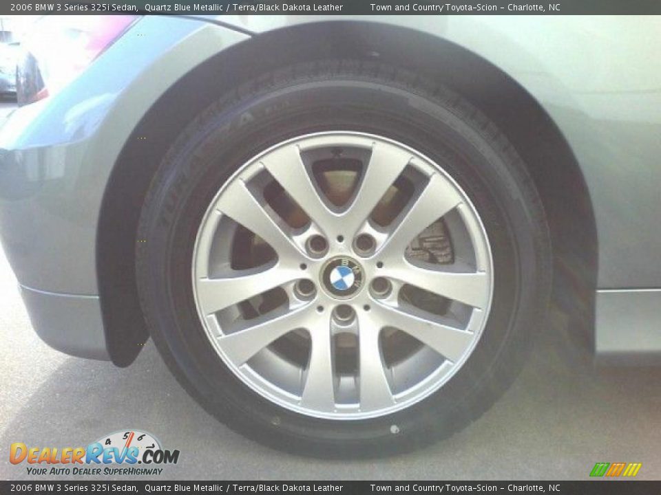 2006 BMW 3 Series 325i Sedan Quartz Blue Metallic / Terra/Black Dakota Leather Photo #3