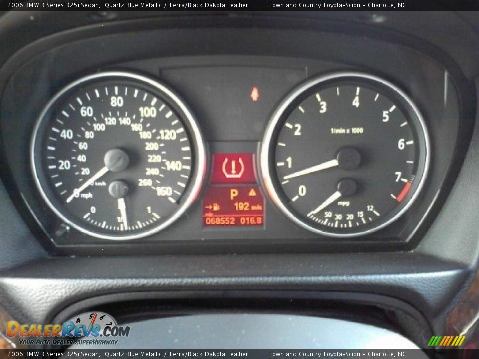 2006 BMW 3 Series 325i Sedan Quartz Blue Metallic / Terra/Black Dakota Leather Photo #9