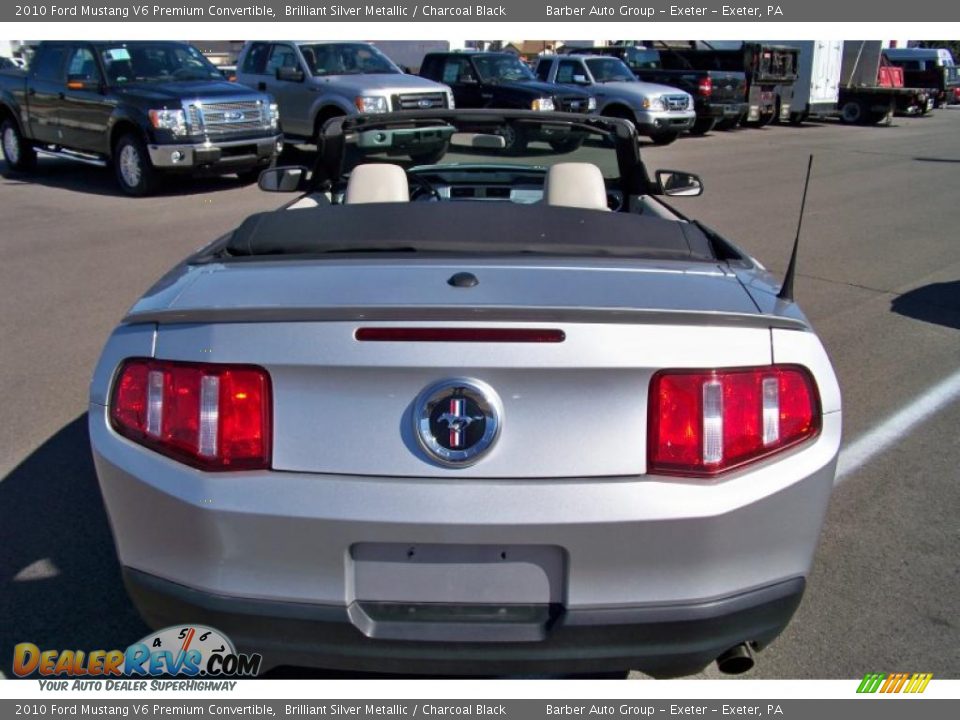 2010 Ford Mustang V6 Premium Convertible Brilliant Silver Metallic / Charcoal Black Photo #6