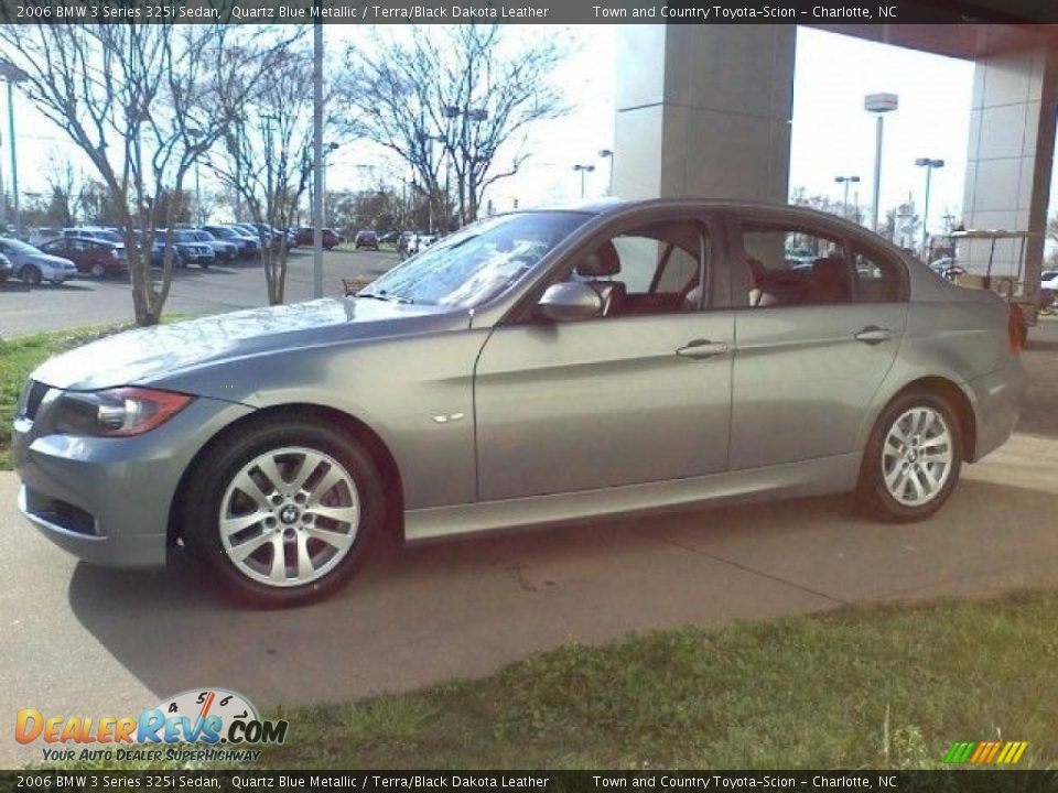 2006 BMW 3 Series 325i Sedan Quartz Blue Metallic / Terra/Black Dakota Leather Photo #18