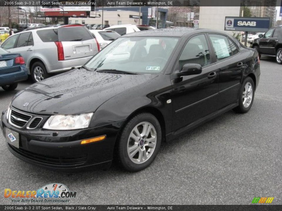 2006 Saab 9-3 2.0T Sport Sedan Black / Slate Gray Photo #2