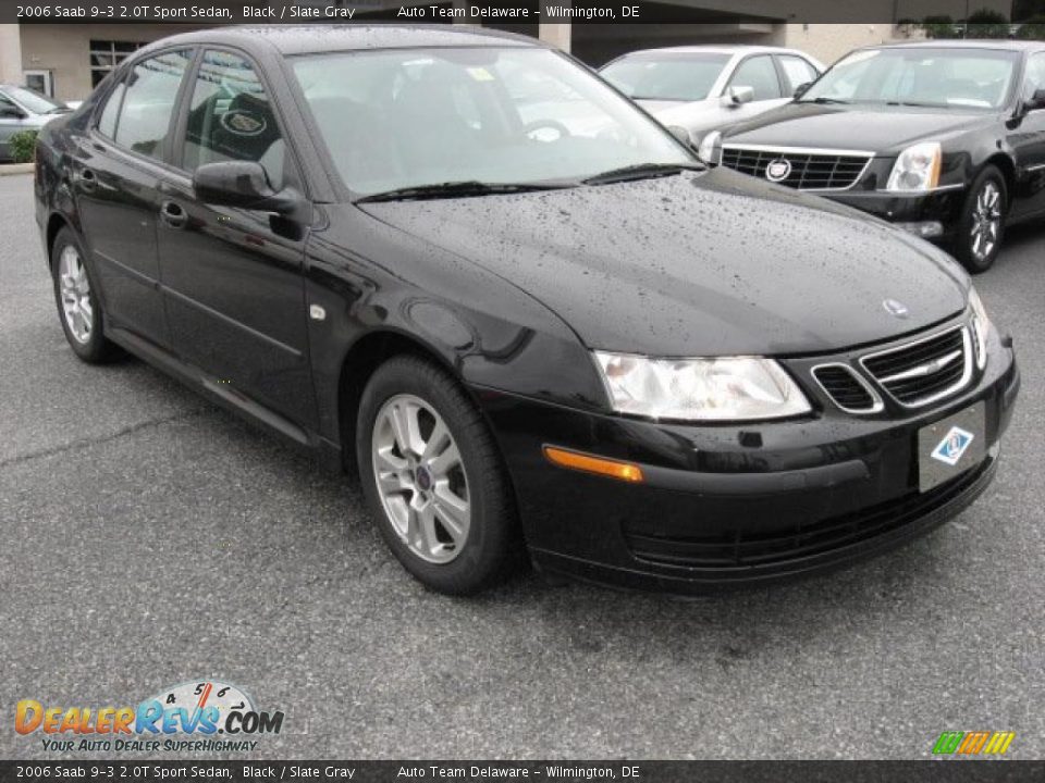 2006 Saab 9-3 2.0T Sport Sedan Black / Slate Gray Photo #4