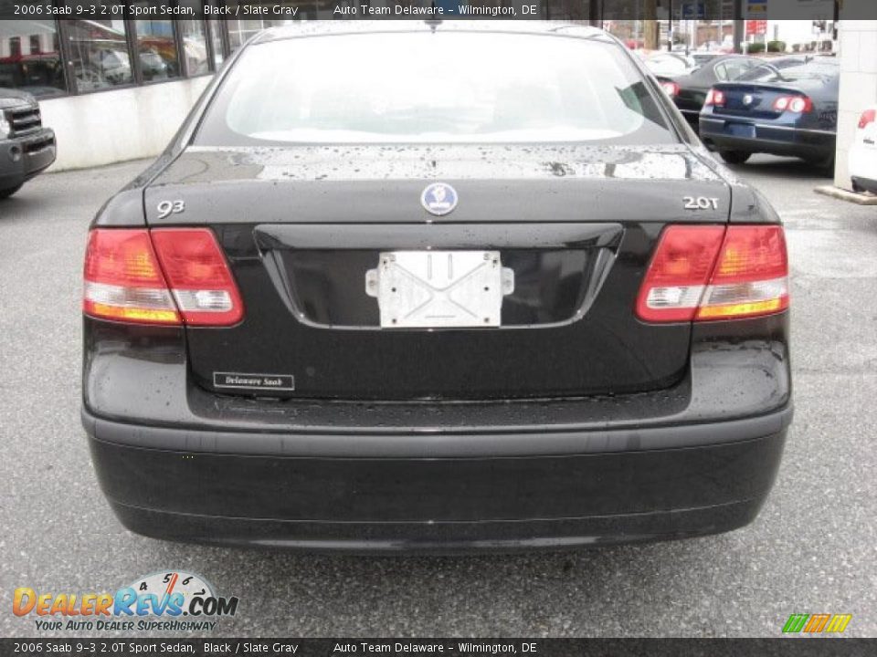 2006 Saab 9-3 2.0T Sport Sedan Black / Slate Gray Photo #7