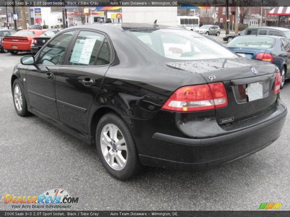 2006 Saab 9-3 2.0T Sport Sedan Black / Slate Gray Photo #8
