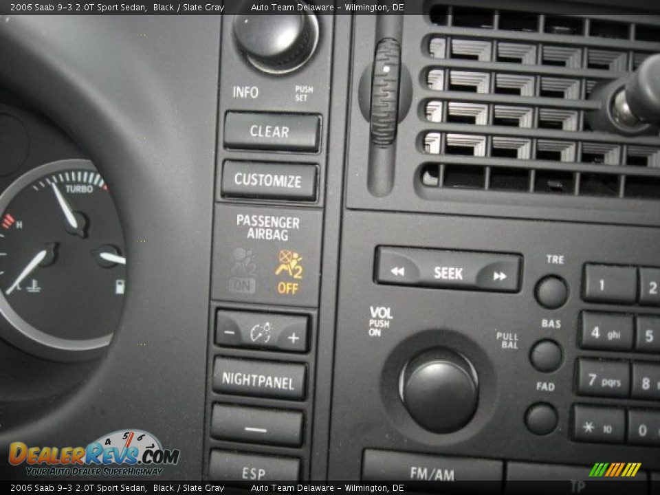 2006 Saab 9-3 2.0T Sport Sedan Black / Slate Gray Photo #20