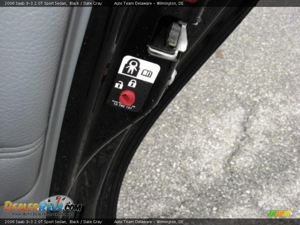 2006 Saab 9-3 2.0T Sport Sedan Black / Slate Gray Photo #28