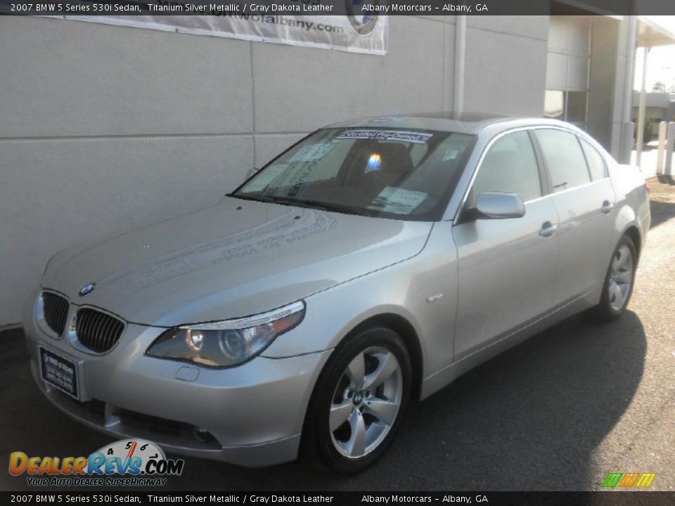 2007 BMW 5 Series 530i Sedan Titanium Silver Metallic / Gray Dakota Leather Photo #2