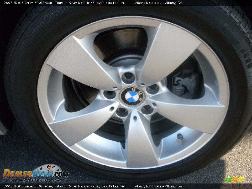 2007 BMW 5 Series 530i Sedan Titanium Silver Metallic / Gray Dakota Leather Photo #5