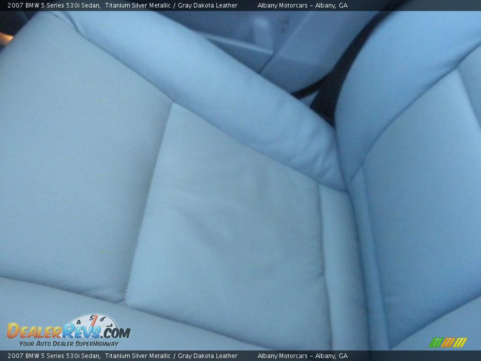 2007 BMW 5 Series 530i Sedan Titanium Silver Metallic / Gray Dakota Leather Photo #10