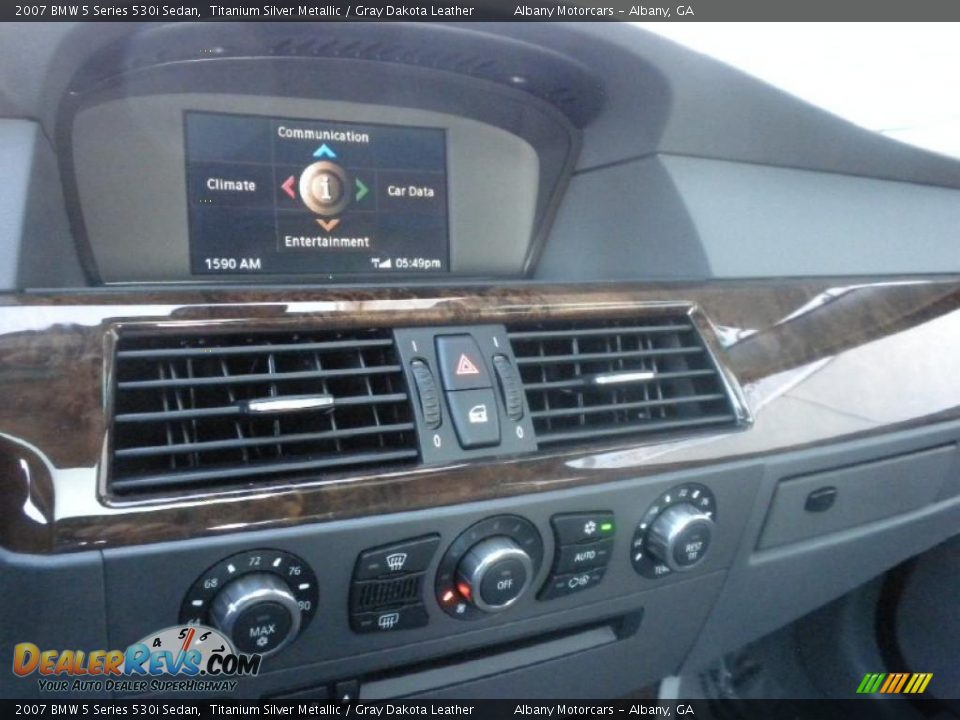 2007 BMW 5 Series 530i Sedan Titanium Silver Metallic / Gray Dakota Leather Photo #19