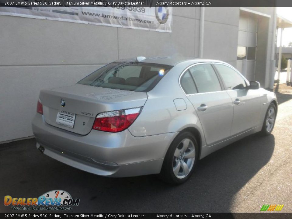 2007 BMW 5 Series 530i Sedan Titanium Silver Metallic / Gray Dakota Leather Photo #22