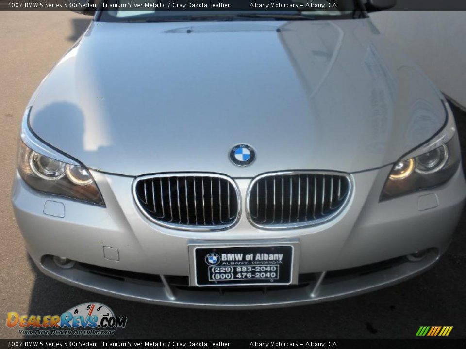 2007 BMW 5 Series 530i Sedan Titanium Silver Metallic / Gray Dakota Leather Photo #25
