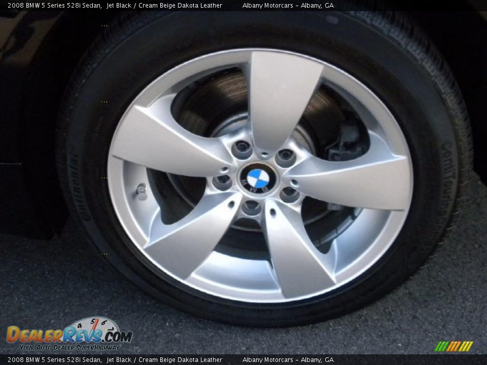 2008 BMW 5 Series 528i Sedan Jet Black / Cream Beige Dakota Leather Photo #5