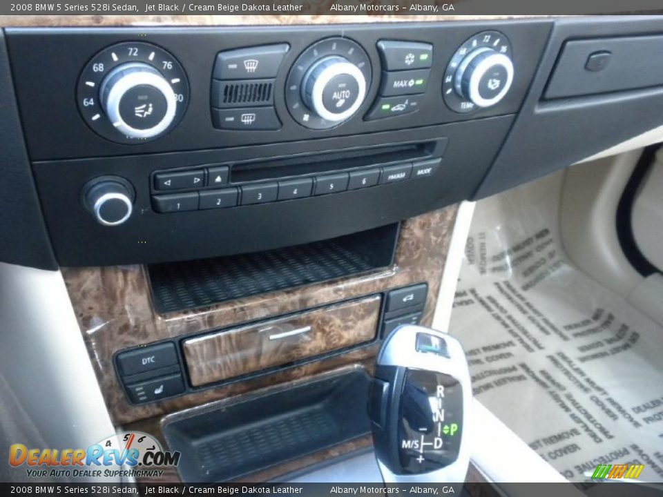 2008 BMW 5 Series 528i Sedan Jet Black / Cream Beige Dakota Leather Photo #18