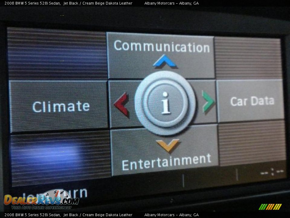 2008 BMW 5 Series 528i Sedan Jet Black / Cream Beige Dakota Leather Photo #20