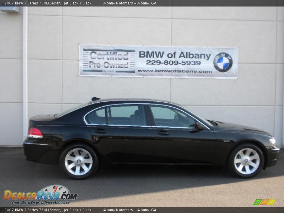 2007 BMW 7 Series 750Li Sedan Jet Black / Black Photo #24