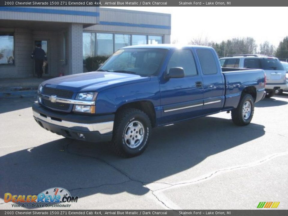 2003 Chevrolet Silverado 1500 Z71 Extended Cab 4x4 Arrival Blue Metallic / Dark Charcoal Photo #2