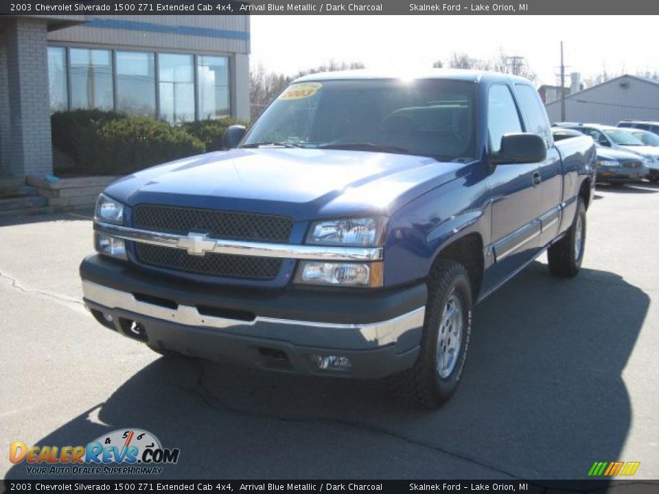 2003 Chevrolet Silverado 1500 Z71 Extended Cab 4x4 Arrival Blue Metallic / Dark Charcoal Photo #3