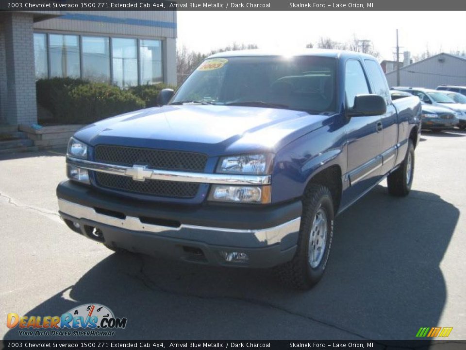 2003 Chevrolet Silverado 1500 Z71 Extended Cab 4x4 Arrival Blue Metallic / Dark Charcoal Photo #3