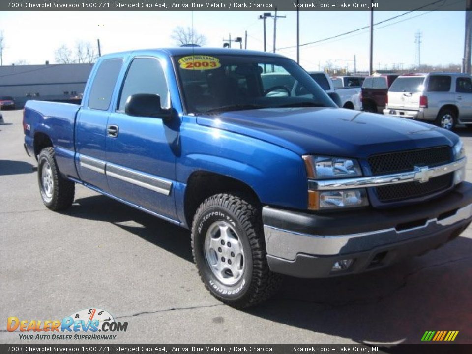 2003 Chevrolet Silverado 1500 Z71 Extended Cab 4x4 Arrival Blue Metallic / Dark Charcoal Photo #5