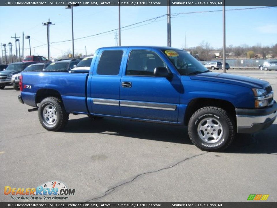 2003 Chevrolet Silverado 1500 Z71 Extended Cab 4x4 Arrival Blue Metallic / Dark Charcoal Photo #6