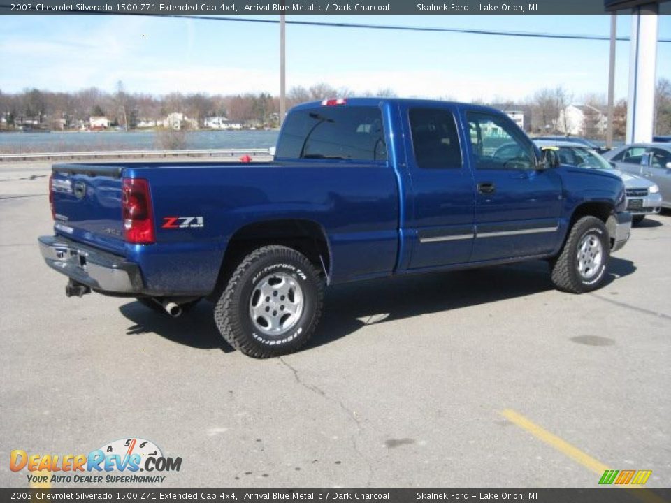 2003 Chevrolet Silverado 1500 Z71 Extended Cab 4x4 Arrival Blue Metallic / Dark Charcoal Photo #8