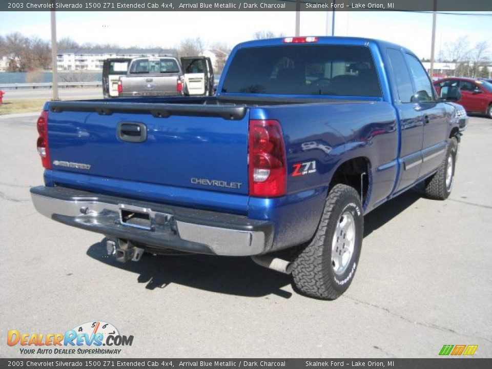 2003 Chevrolet Silverado 1500 Z71 Extended Cab 4x4 Arrival Blue Metallic / Dark Charcoal Photo #9