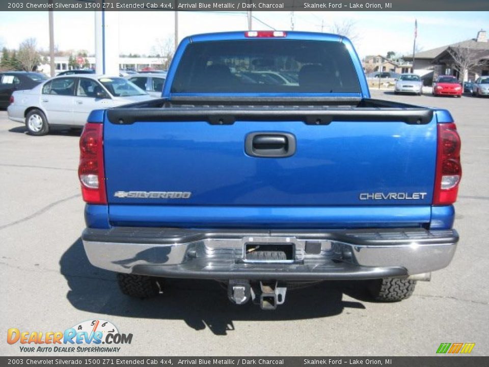 2003 Chevrolet Silverado 1500 Z71 Extended Cab 4x4 Arrival Blue Metallic / Dark Charcoal Photo #10