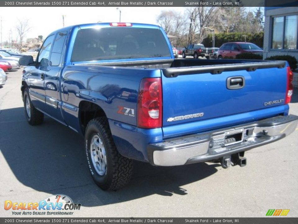 2003 Chevrolet Silverado 1500 Z71 Extended Cab 4x4 Arrival Blue Metallic / Dark Charcoal Photo #11