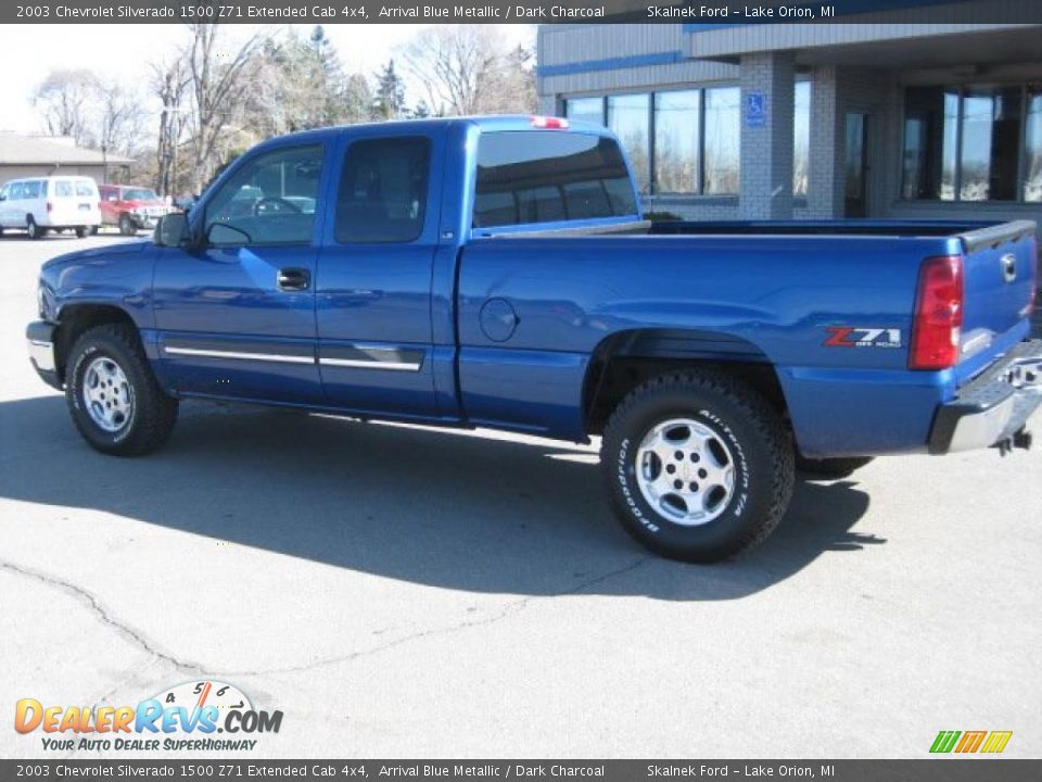 2003 Chevrolet Silverado 1500 Z71 Extended Cab 4x4 Arrival Blue Metallic / Dark Charcoal Photo #12