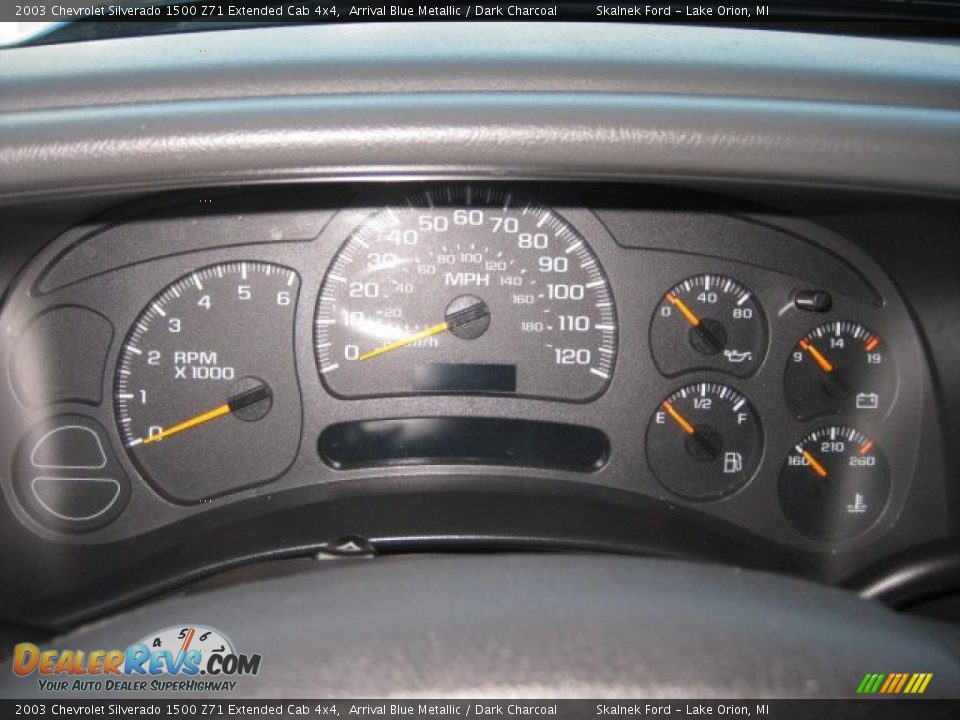 2003 Chevrolet Silverado 1500 Z71 Extended Cab 4x4 Arrival Blue Metallic / Dark Charcoal Photo #27