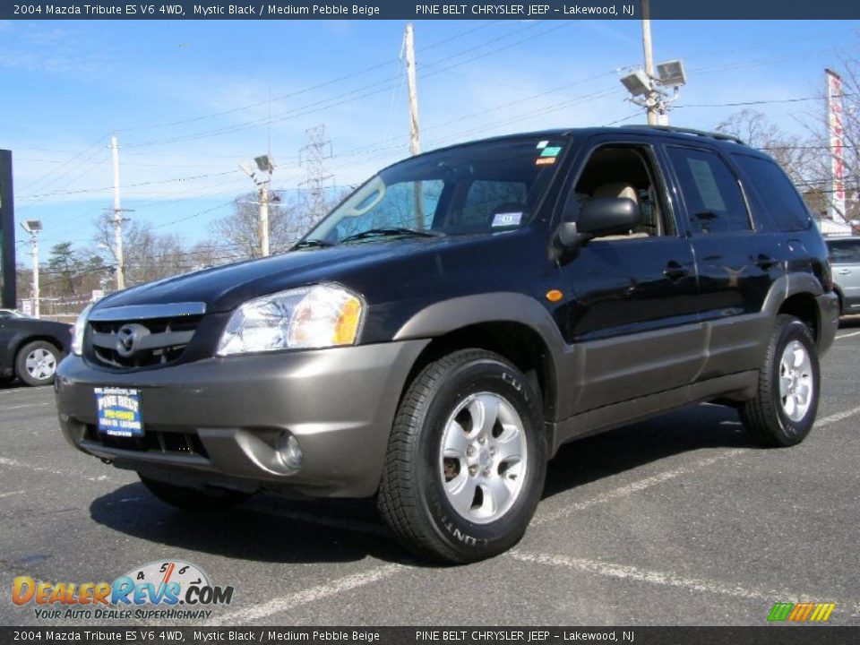 2004 Mazda Tribute ES V6 4WD Mystic Black / Medium Pebble Beige Photo #1