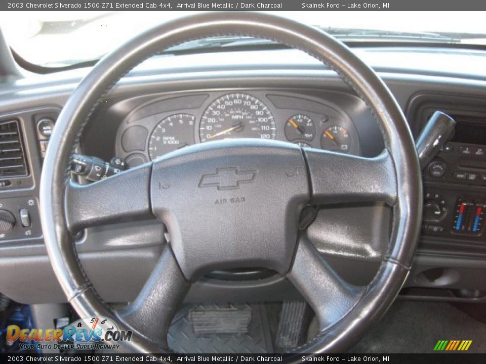 2003 Chevrolet Silverado 1500 Z71 Extended Cab 4x4 Arrival Blue Metallic / Dark Charcoal Photo #28