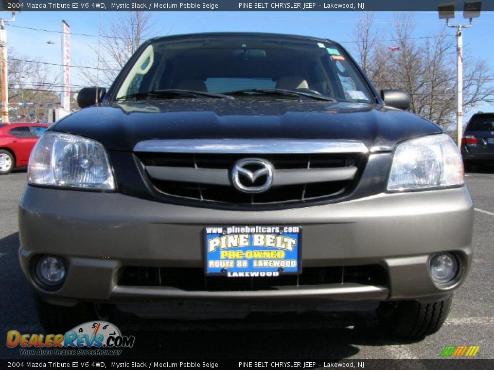 2004 Mazda Tribute ES V6 4WD Mystic Black / Medium Pebble Beige Photo #2