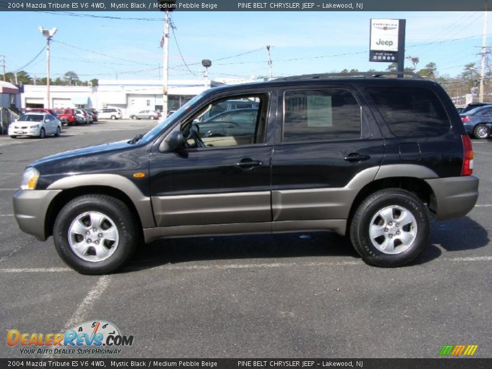 2004 Mazda Tribute ES V6 4WD Mystic Black / Medium Pebble Beige Photo #4