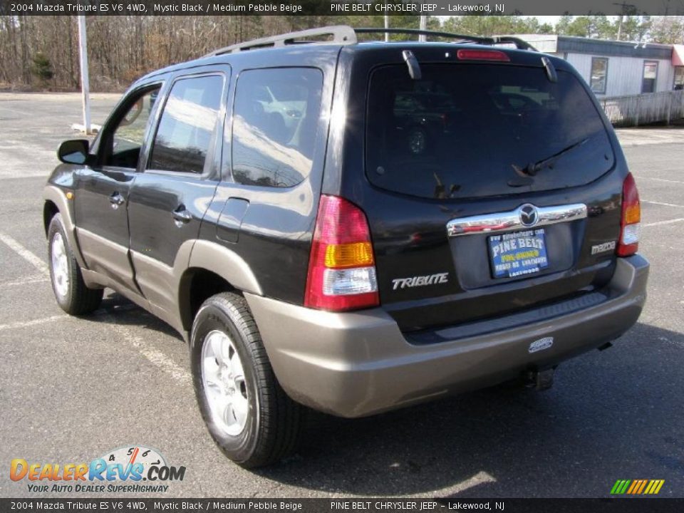 2004 Mazda Tribute ES V6 4WD Mystic Black / Medium Pebble Beige Photo #5