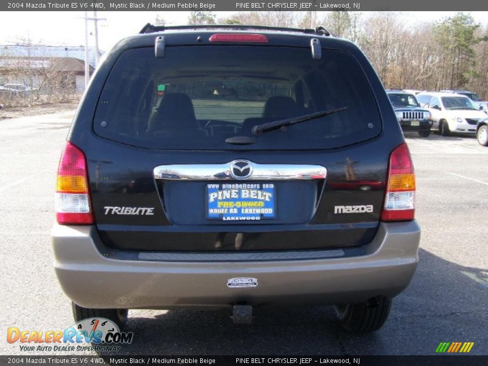 2004 Mazda Tribute ES V6 4WD Mystic Black / Medium Pebble Beige Photo #6