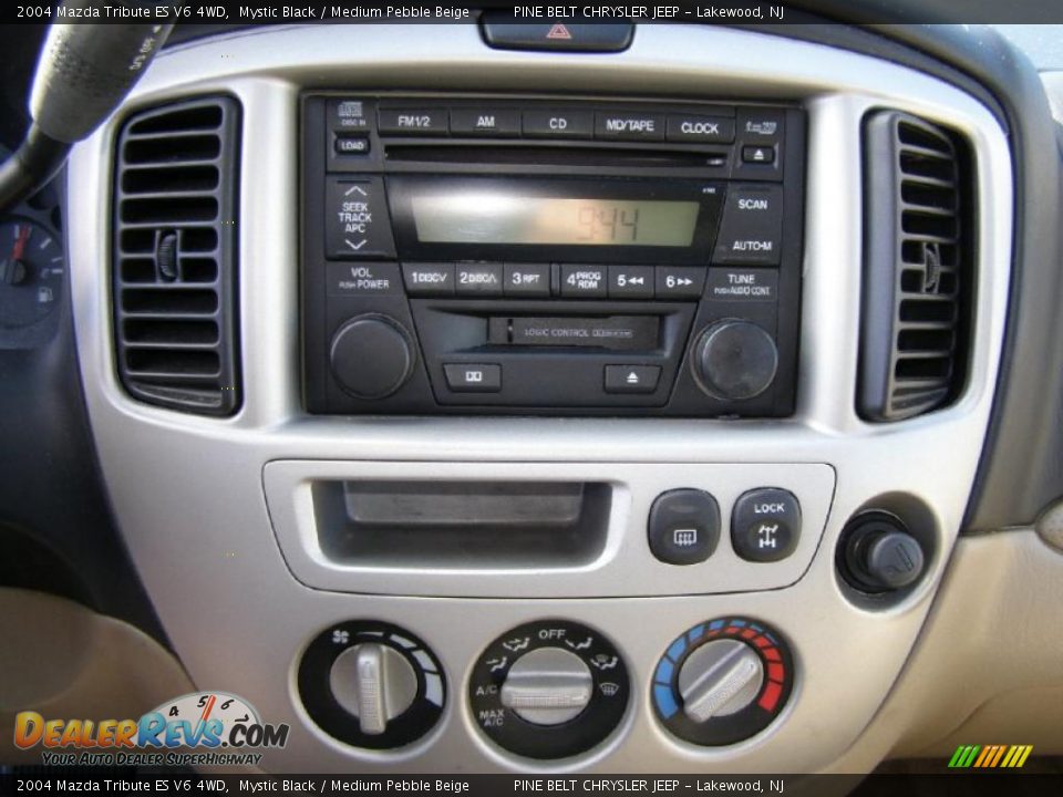 2004 Mazda Tribute ES V6 4WD Mystic Black / Medium Pebble Beige Photo #14