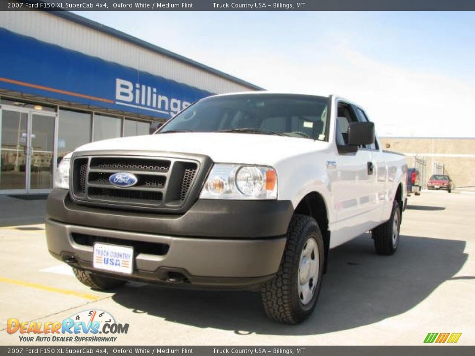 2007 Ford F150 XL SuperCab 4x4 Oxford White / Medium Flint Photo #2