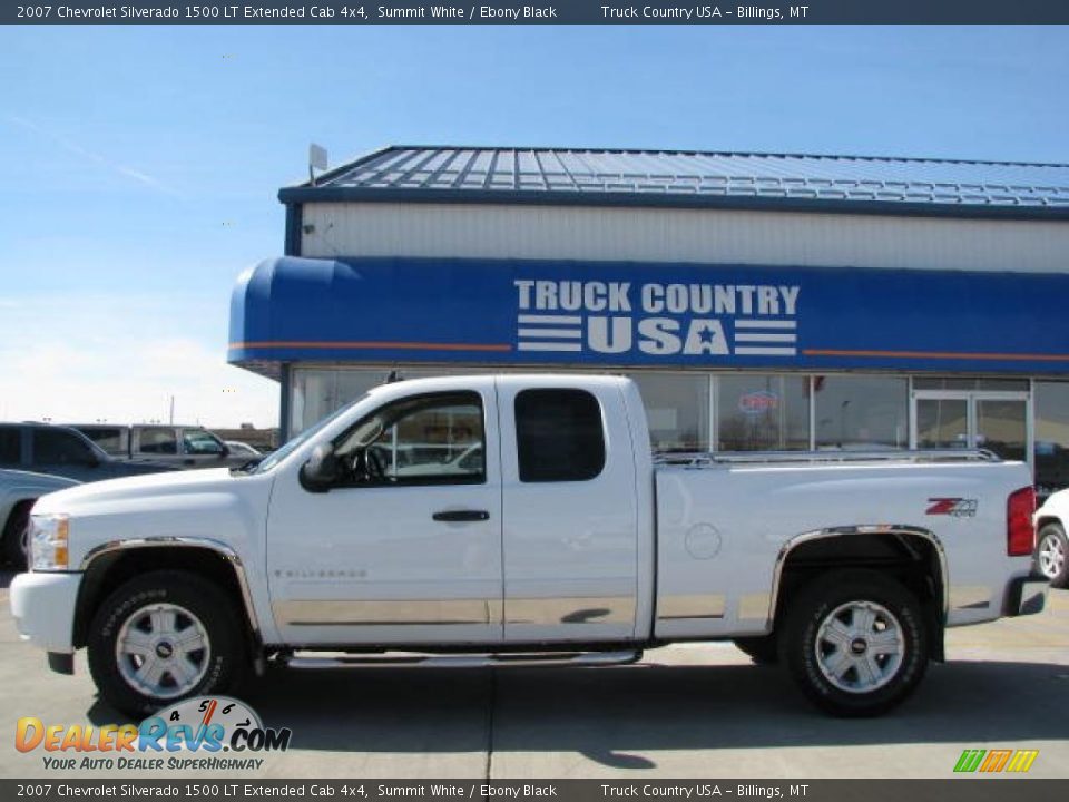 2007 Chevrolet Silverado 1500 LT Extended Cab 4x4 Summit White / Ebony Black Photo #1